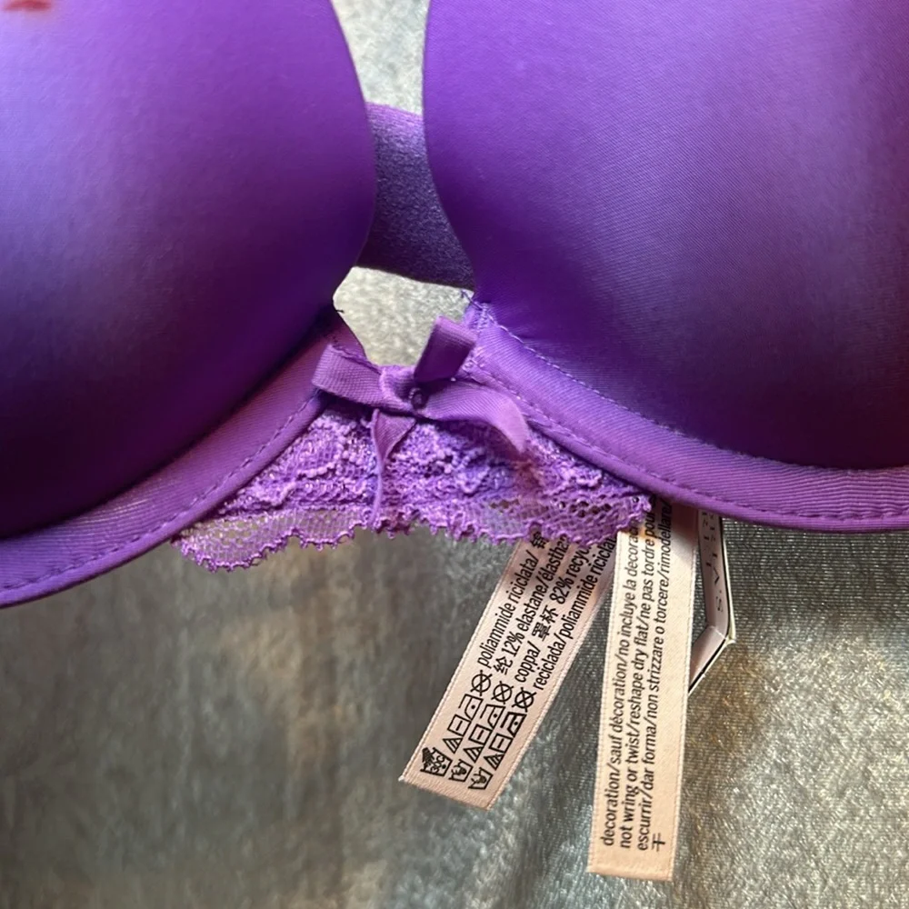 Victoria's‎ Secret Dream Angels Purple Lace Push-Up Bra 34A 11206496